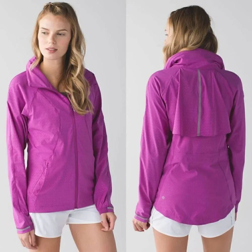 Lululemon Go The Distance Jacket, Biggie Washi Weave Embossed Ultra Violet 6
